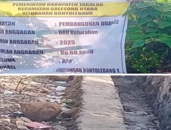 Uang Negara Dipakai Apa? Proyek Drainase Bontolebang Dinilai Asal Jadi